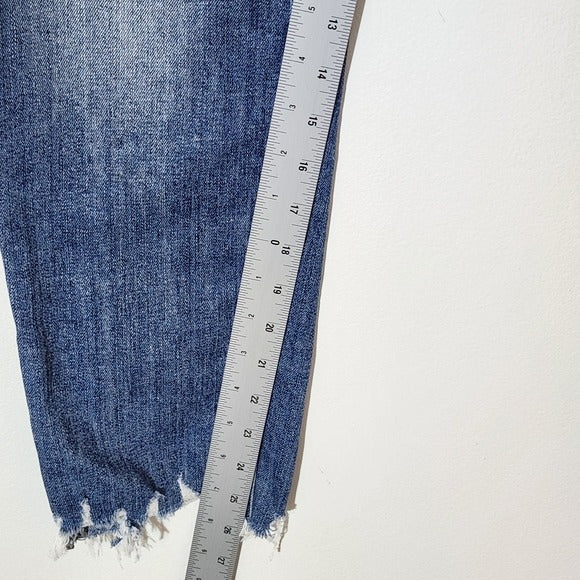 Rag & Bone Light Wash Low-Rise Slim Boyfriend Distressed Cropped Jeans Size 28