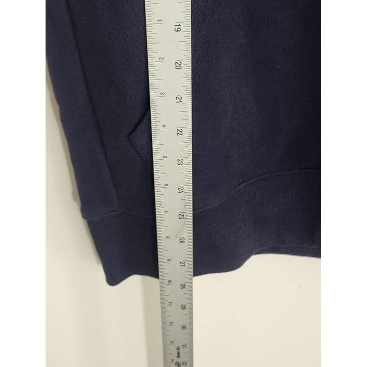 Superdry Navy and Orange Pullover Sweatshirt Hoodie Size Large NWT