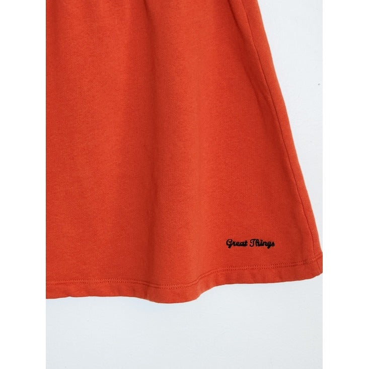 Bershka Good Things Orange Mini Skater Skirt Size Small NWT
