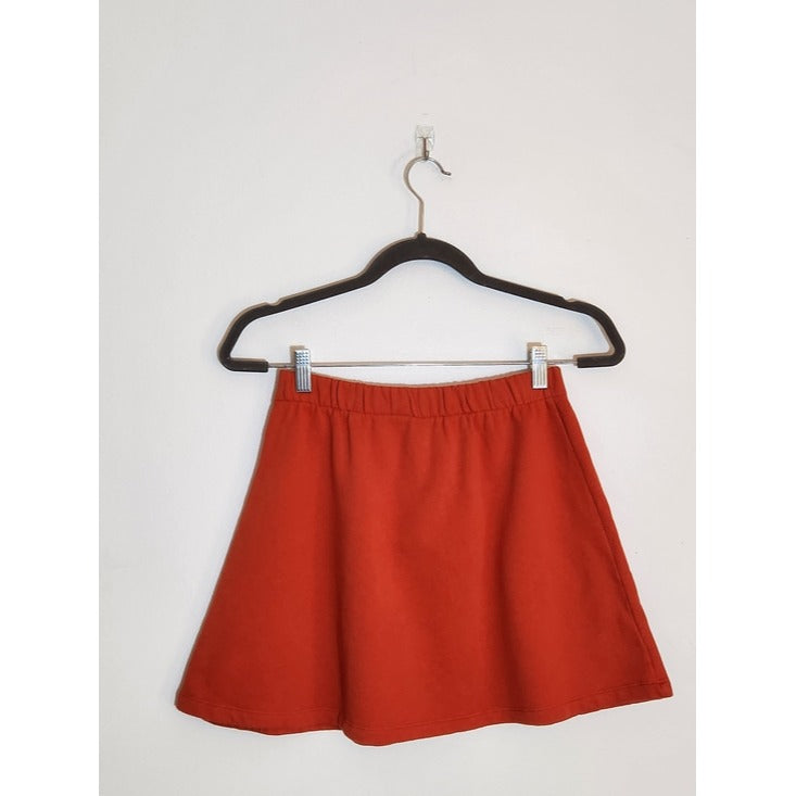 Bershka Good Things Orange Mini Skater Skirt Size Small NWT