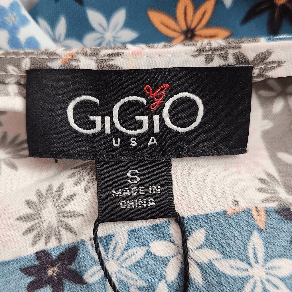 GiGio Blue and Pink Patchwork Boho Short Romper NWT Size Small GiGio Boho Romper