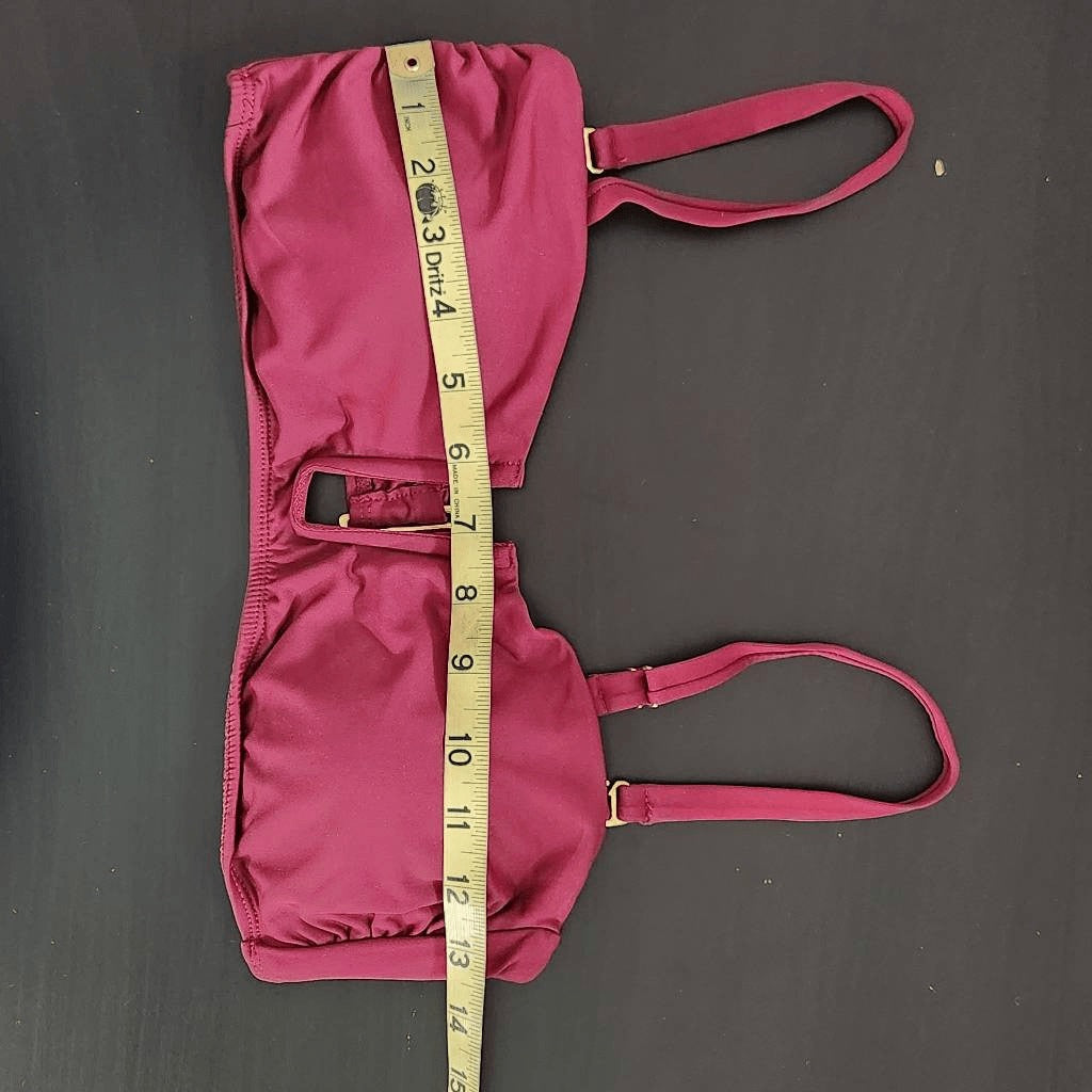 Andie Oxblood Bikini Top Wine Swim Top NWT Medium Burgundy Andie Swim Top