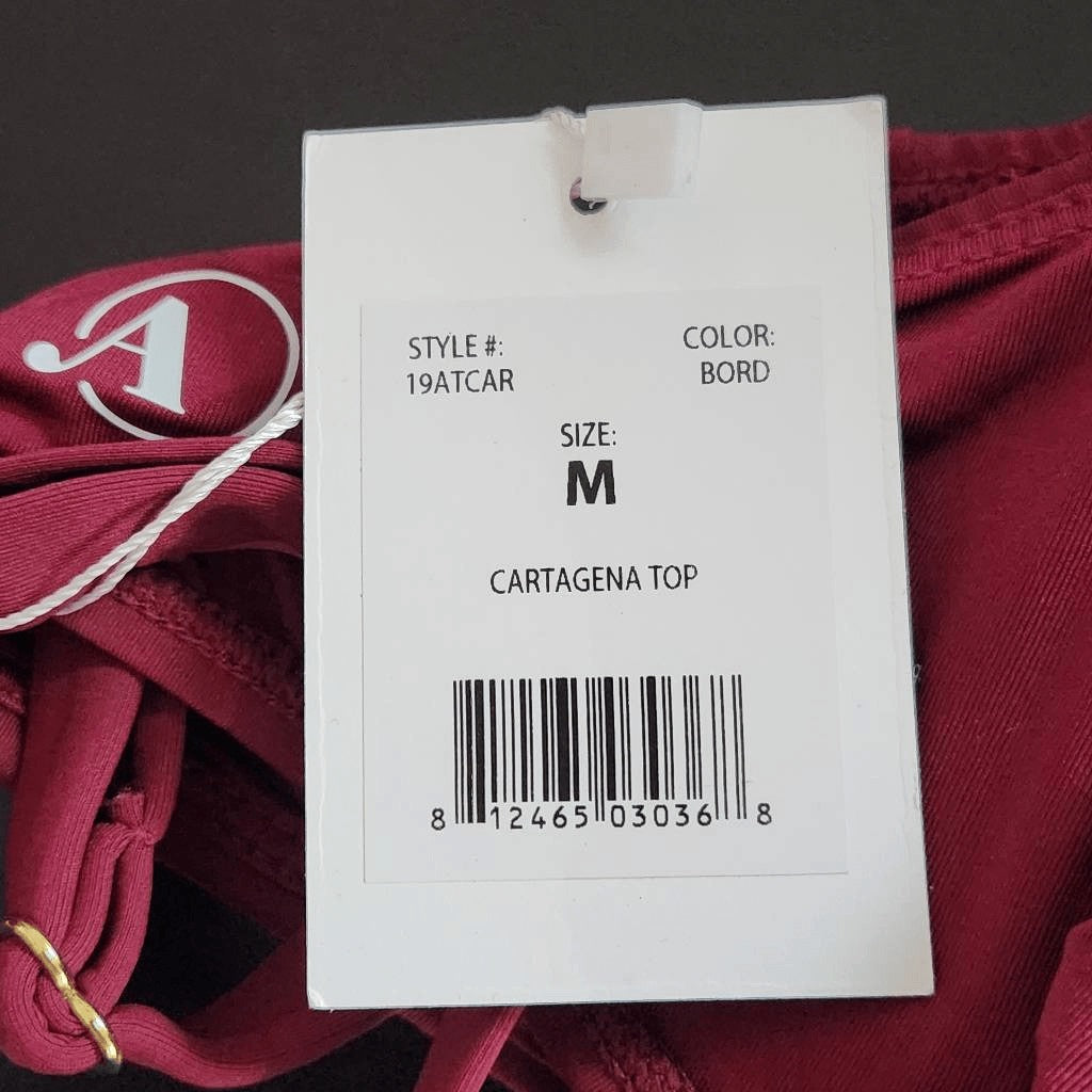 Andie Oxblood Bikini Top Wine Swim Top NWT Medium Burgundy Andie Swim Top
