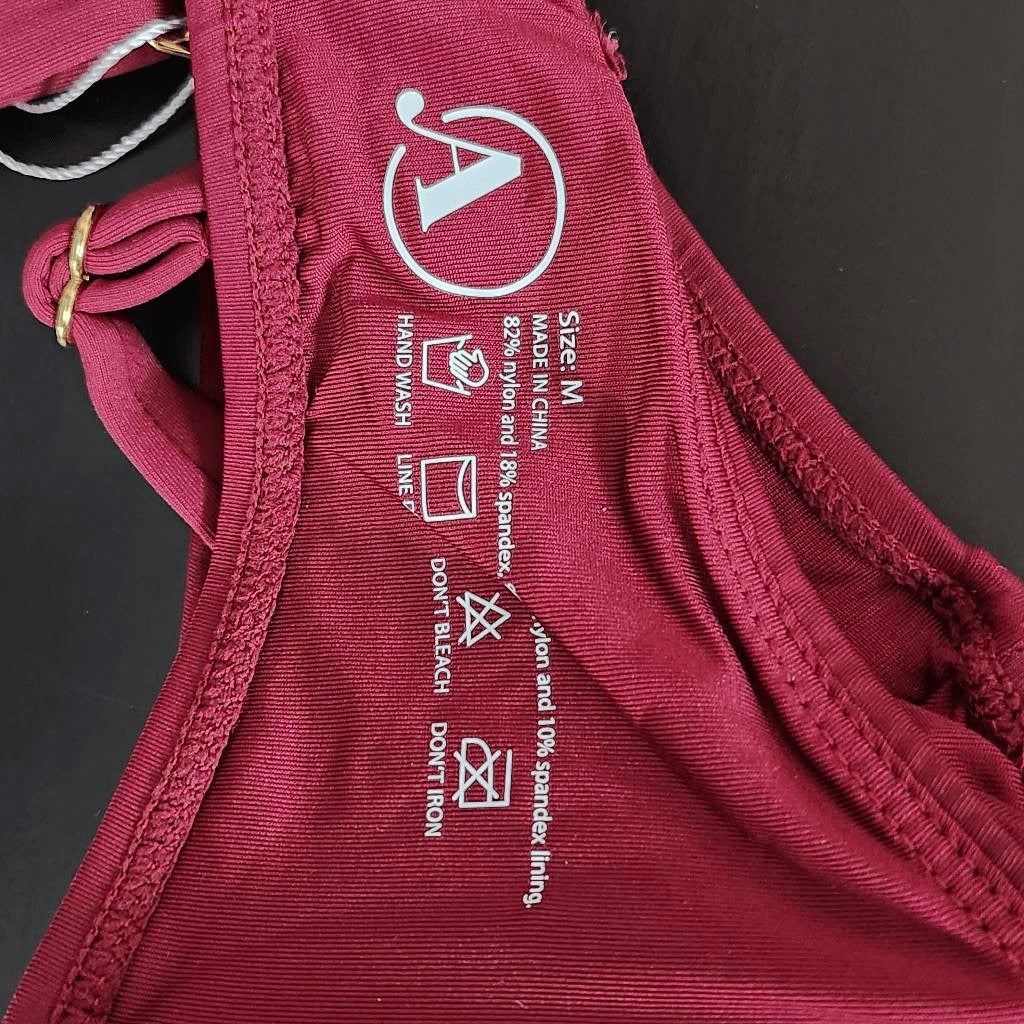 Andie Oxblood Bikini Top Wine Swim Top NWT Medium Burgundy Andie Swim Top