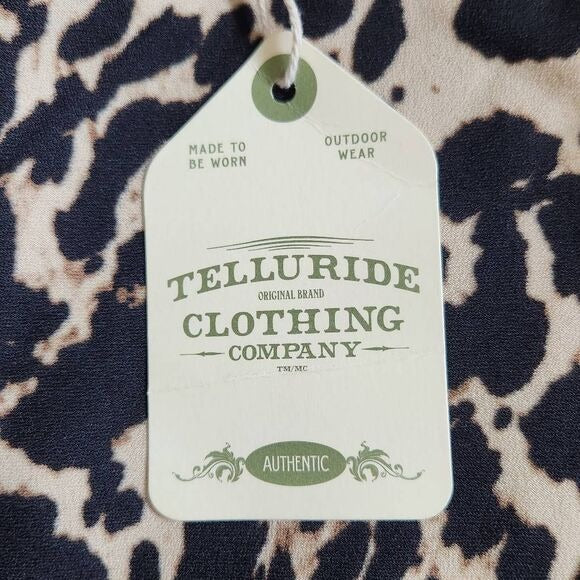 Telluride Clothing Company Leopard Print Blouse NWT Size Small Leopard Top