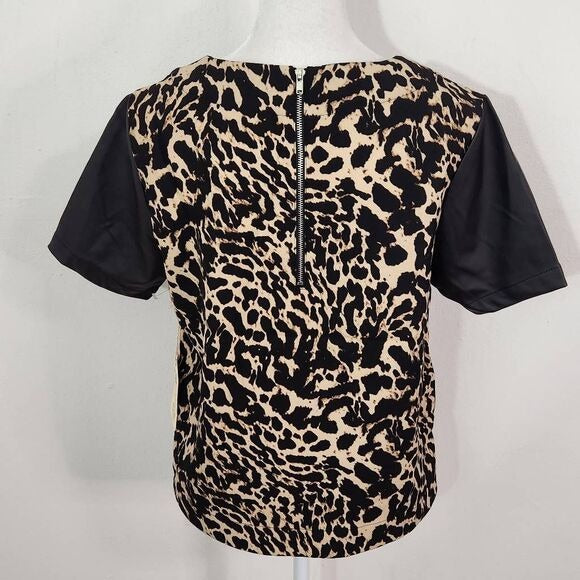Telluride Clothing Company Leopard Print Blouse NWT Size Small Leopard Top