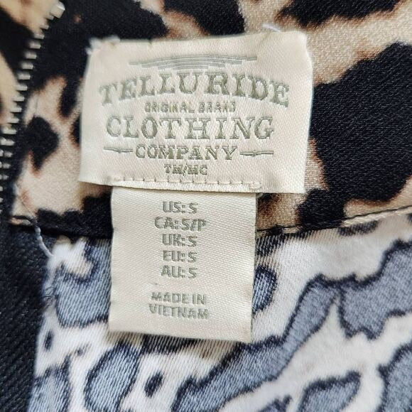 Telluride Clothing Company Leopard Print Blouse NWT Size Small Leopard Top