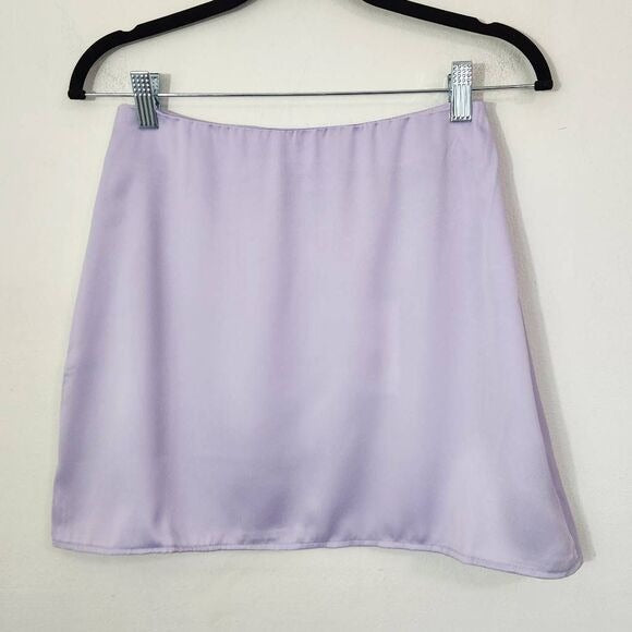 WeWoreWhat Purple Satin Mini Skirt Size Small Coquette Mini Skirt, New