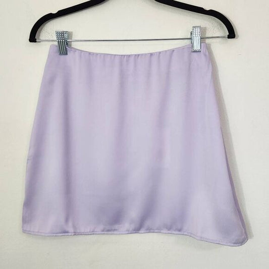 WeWoreWhat Purple Satin Mini Skirt Size Small Coquette Mini Skirt, New