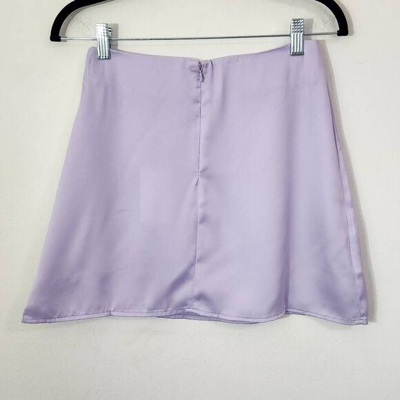 WeWoreWhat Purple Satin Mini Skirt Size Small Coquette Mini Skirt, New