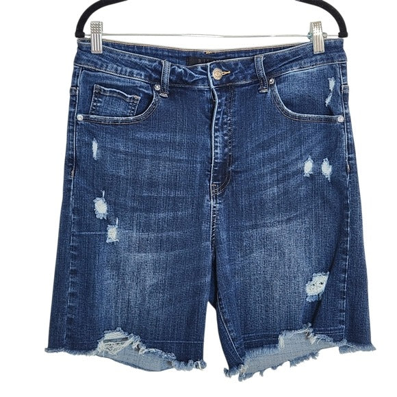 Risen Distressed Bermuda Jean Shorts Size 1XL
