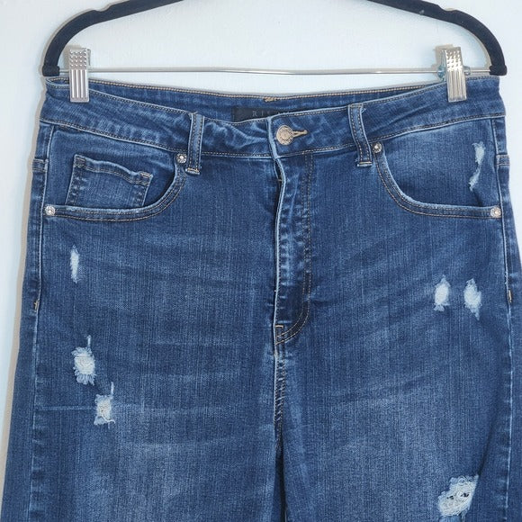 Risen Distressed Bermuda Jean Shorts Size 1XL