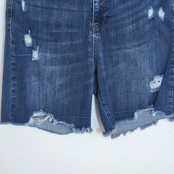 Risen Distressed Bermuda Jean Shorts Size 1XL