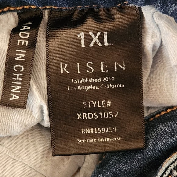 Risen Distressed Bermuda Jean Shorts Size 1XL