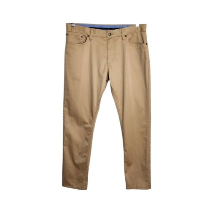 Brooks Brothers Mens Khaki Stretch Chino Pants Size 34 x 30