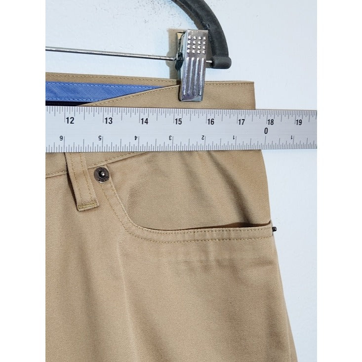 Brooks Brothers Mens Khaki Stretch Chino Pants Size 34 x 30