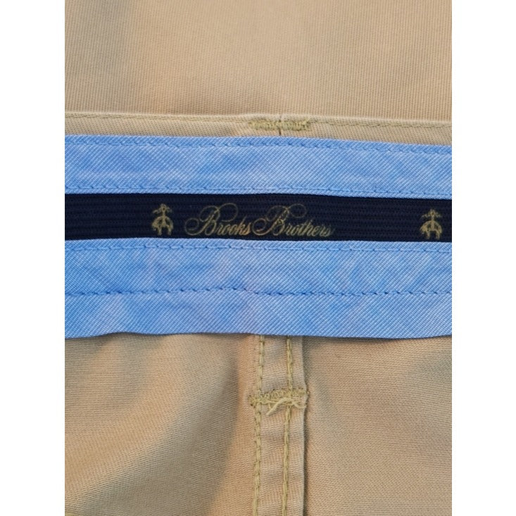 Brooks Brothers Mens Khaki Stretch Chino Pants Size 34 x 30