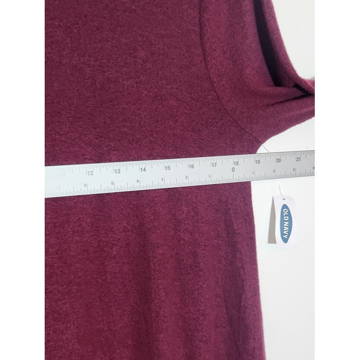 Old Navy Long Sleeve Burgundy Swing Dress Size Large NWT