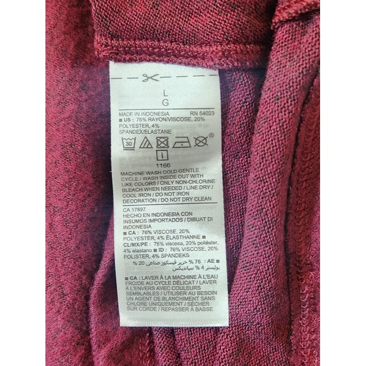 Old Navy Long Sleeve Burgundy Swing Dress Size Large NWT
