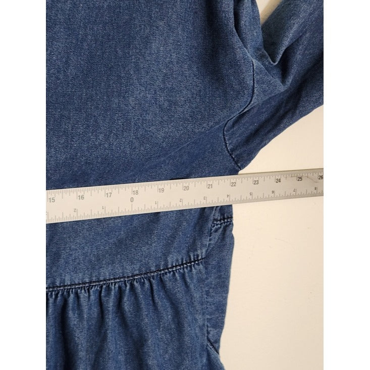 TheyLook Medium Wash Blue Denim Mini Shirt Dress Size XXL
