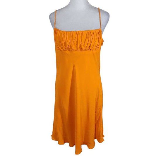 Olivaceous Orange Sundress with Ruched Bust NWT Size Large Orange Slip Dress