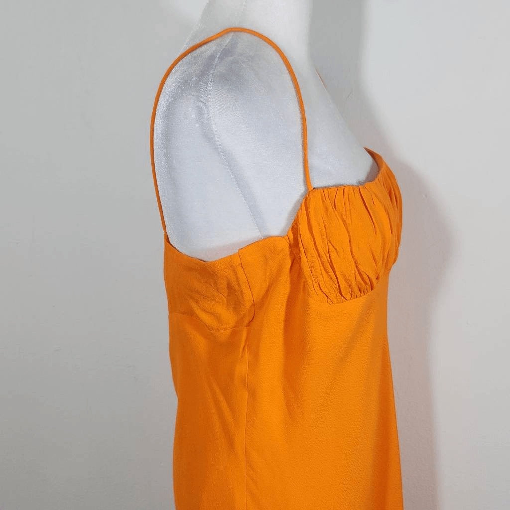 Olivaceous Orange Sundress with Ruched Bust NWT Size Large Orange Slip Dress