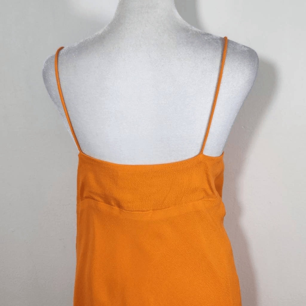 Olivaceous Orange Sundress with Ruched Bust NWT Size Large Orange Slip Dress