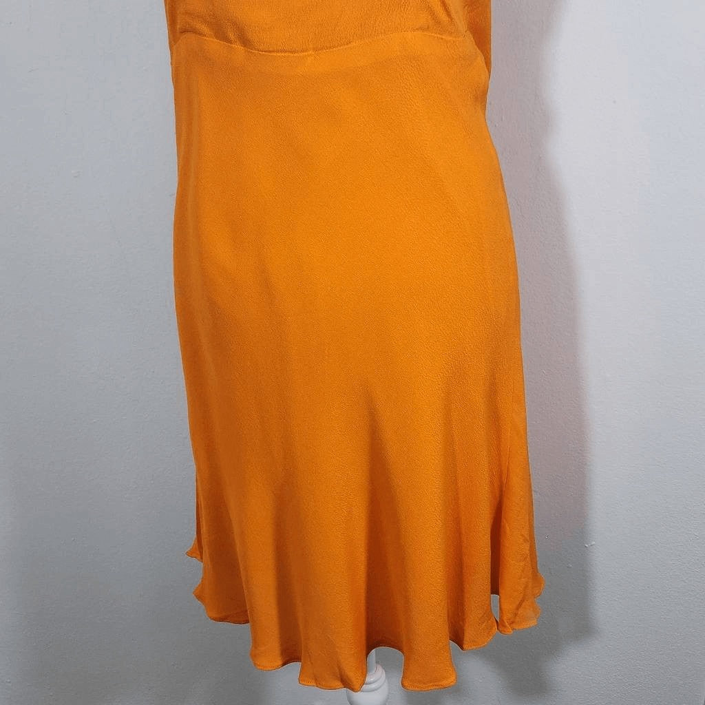 Olivaceous Orange Sundress with Ruched Bust NWT Size Large Orange Slip Dress