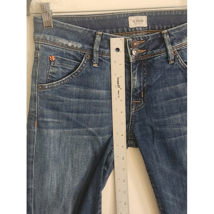 Hudson Distressed Skinny Ankle Jeans Size 28