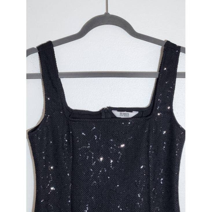 BB Dakota Sleeveless Mini Black Sequin Cocktail Dress Size 4