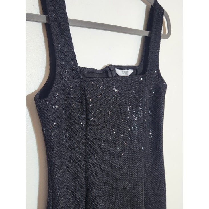 BB Dakota Sleeveless Mini Black Sequin Cocktail Dress Size 4