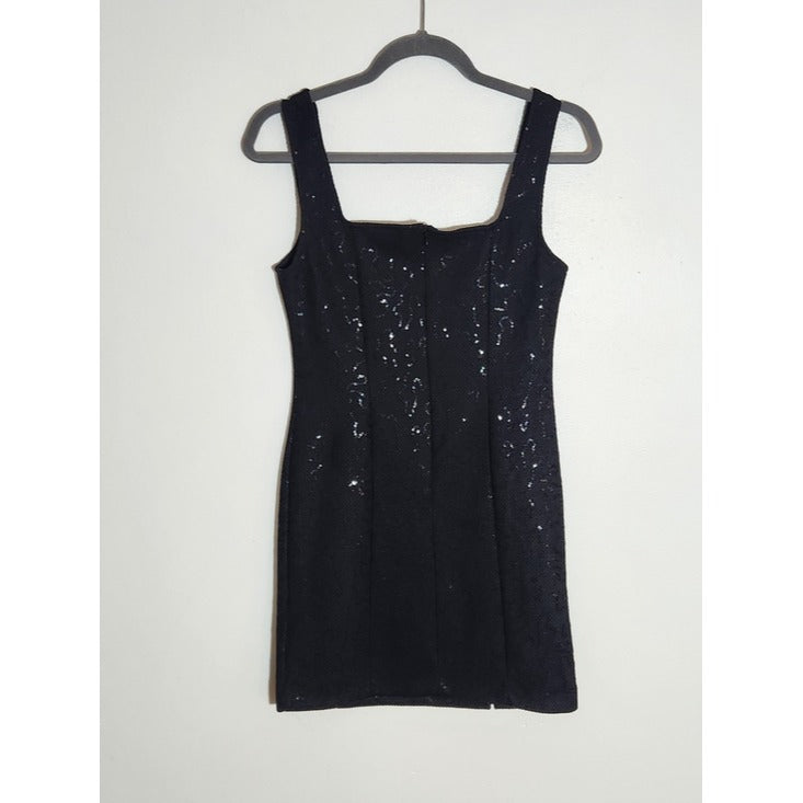 BB Dakota Sleeveless Mini Black Sequin Cocktail Dress Size 4