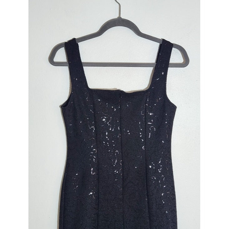 BB Dakota Sleeveless Mini Black Sequin Cocktail Dress Size 4