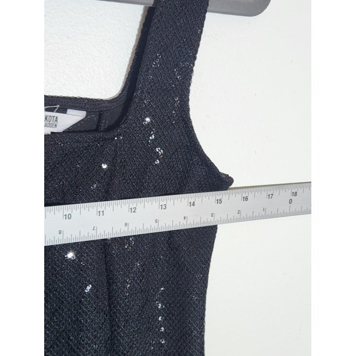 BB Dakota Sleeveless Mini Black Sequin Cocktail Dress Size 4
