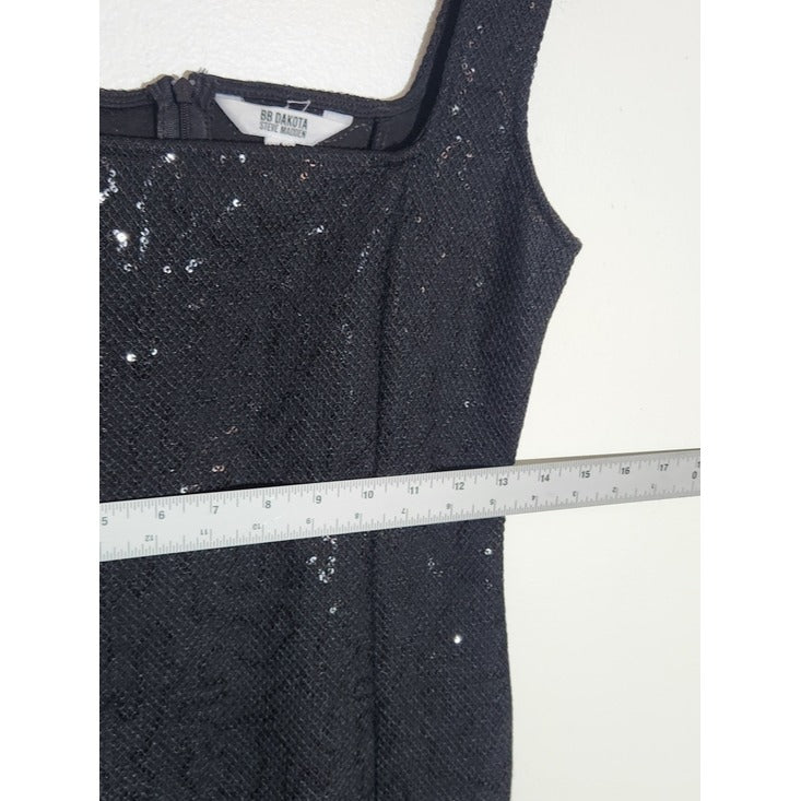 BB Dakota Sleeveless Mini Black Sequin Cocktail Dress Size 4