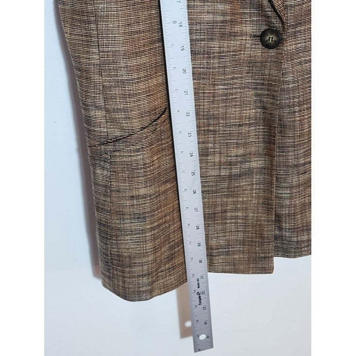 Liz Claiborne Brown Textured Lightweight Blazer Size 16