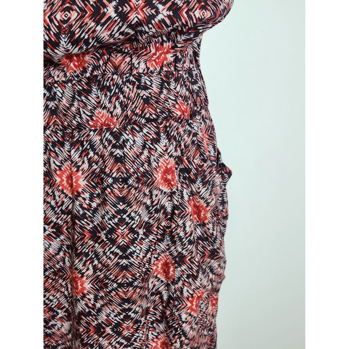 Angie Multicolor Blouson Mini Dress with Pockets NWT Size Large