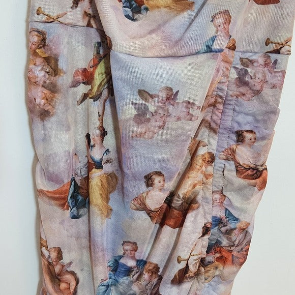 SHEIN Art Print Mesh Bodycon Dress Size 3X NWT Wedding Guest Dress
