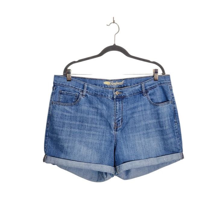 Old Navy Womens The Boyfriend Cuffed Denim Shorts Size 16 Tall