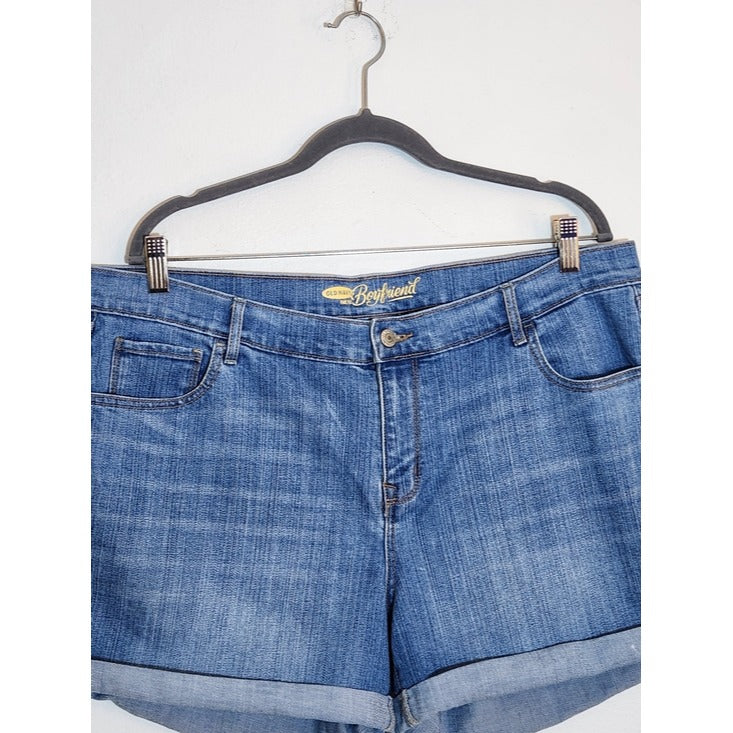 Old Navy Womens The Boyfriend Cuffed Denim Shorts Size 16 Tall