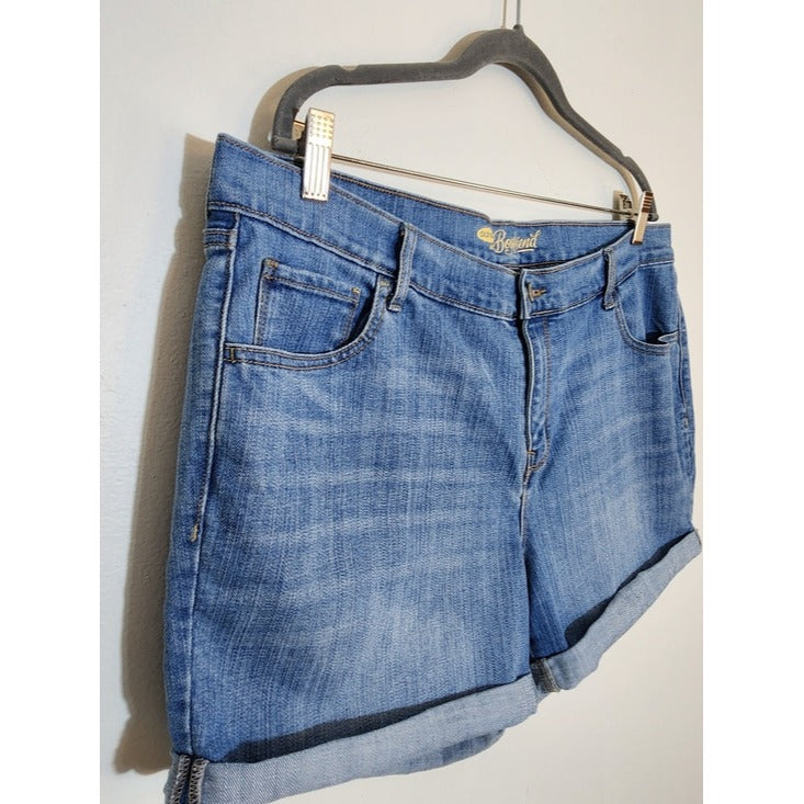 Old Navy Womens The Boyfriend Cuffed Denim Shorts Size 16 Tall