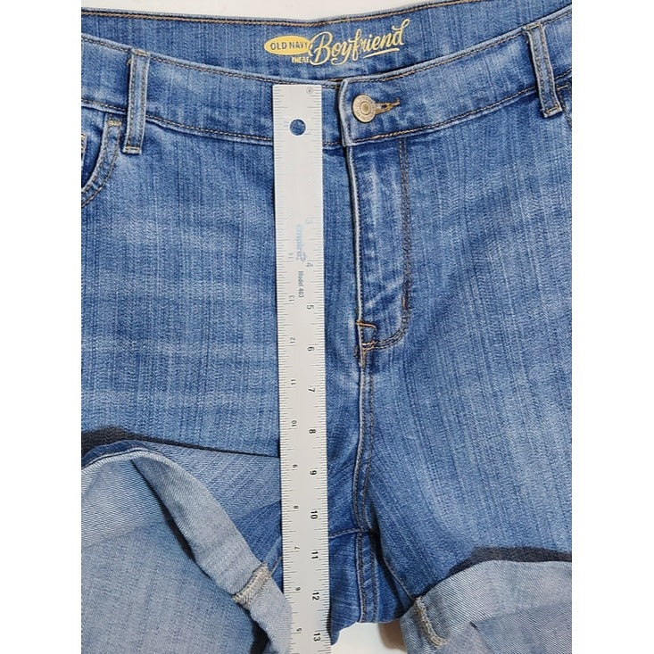 Old Navy Womens The Boyfriend Cuffed Denim Shorts Size 16 Tall