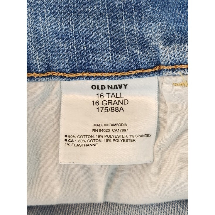Old Navy Womens The Boyfriend Cuffed Denim Shorts Size 16 Tall