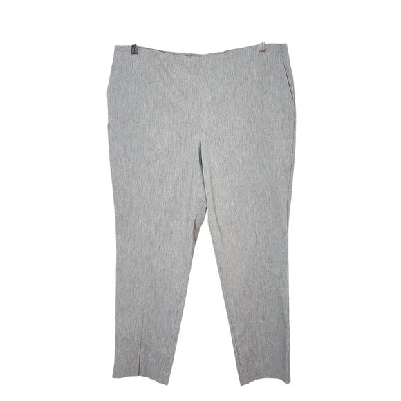 Carolina Belle Light Gray Pull On Pants with Front Pockets Size 16