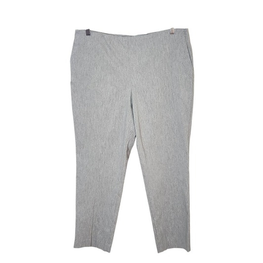 Carolina Belle Light Gray Pull On Pants with Front Pockets Size 16