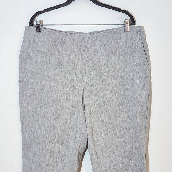 Carolina Belle Light Gray Pull On Pants with Front Pockets Size 16