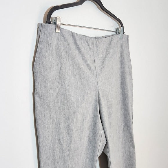 Carolina Belle Light Gray Pull On Pants with Front Pockets Size 16