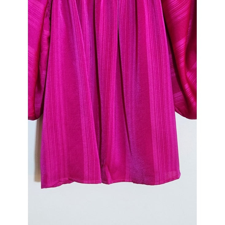 Entro Fuchsia Statement Sleeve Blouse Size Small NWT