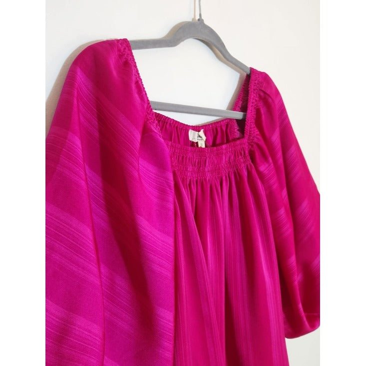 Entro Fuchsia Statement Sleeve Blouse Size Small NWT