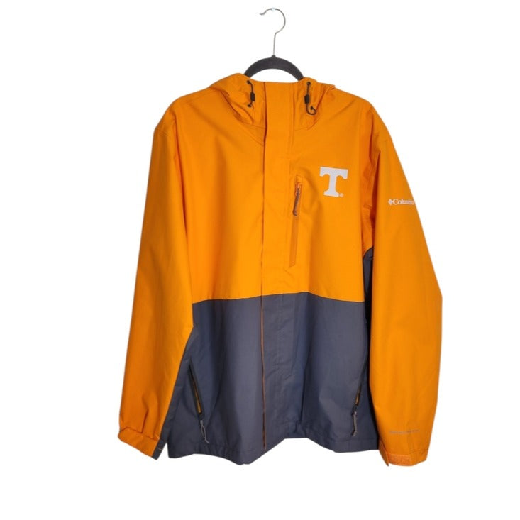 Columbia Field Bound Tennessee Orange and Gray Waterproof Jacket Size Large Flaw
